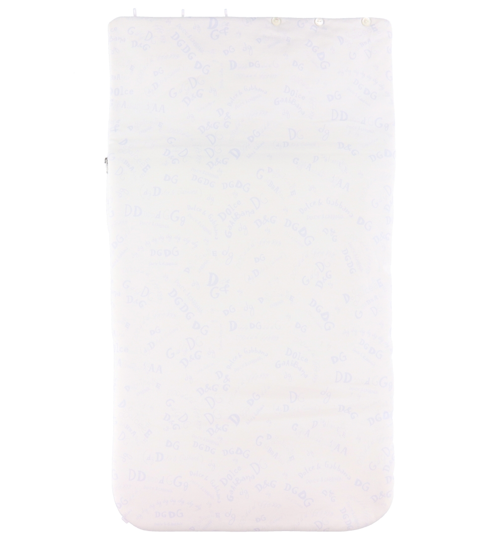 Dolce & Gabbana Fußsack - 80 cm - weiß m. blauen Logos
