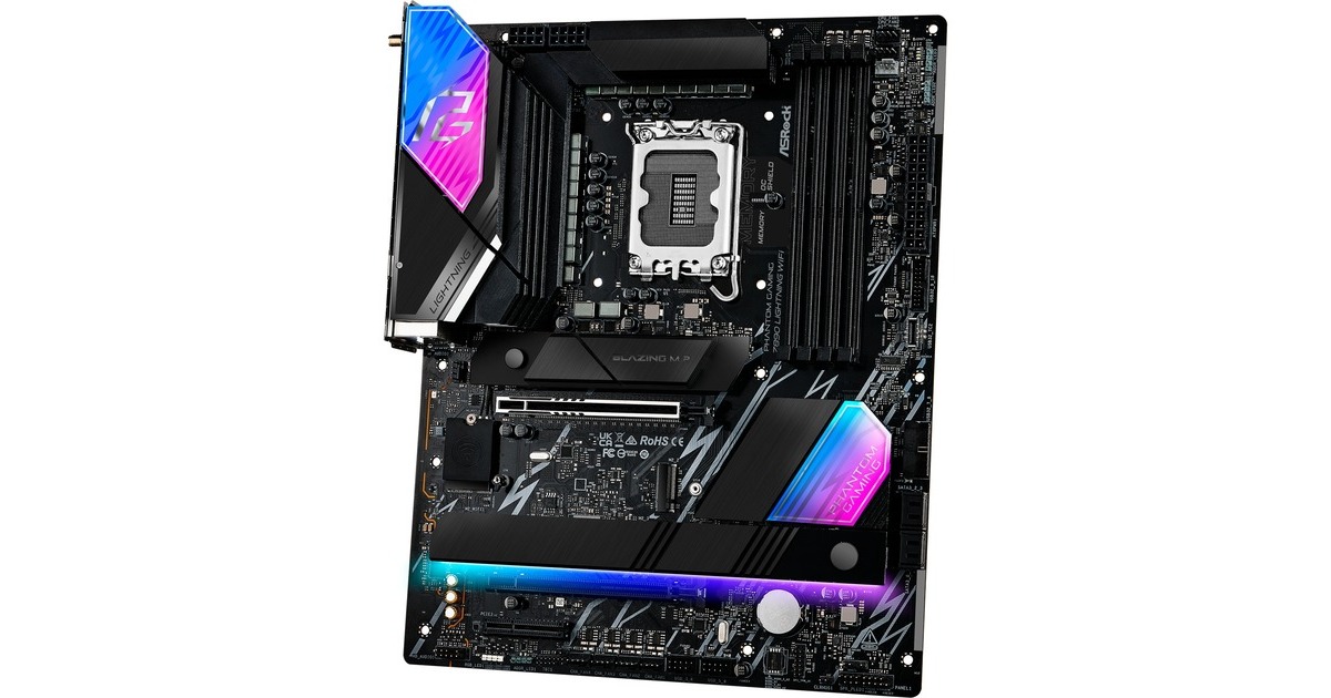 ASRockZ890 Lightning WiFi socket 1851 moederbord  (Zwart, RAID, 2.5Gb-LAN, Wi-Fi 7, BT, Sound, ATX)