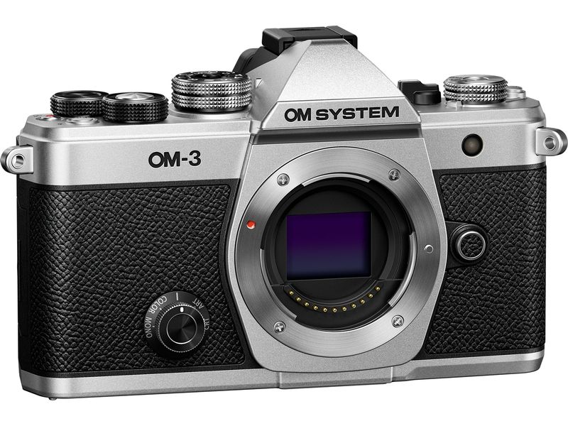 OM-System Fotokamera OM-3 Body Silber Kompakte, vielseitige Fotokamera in einem hochwertigen Metallgehäuse