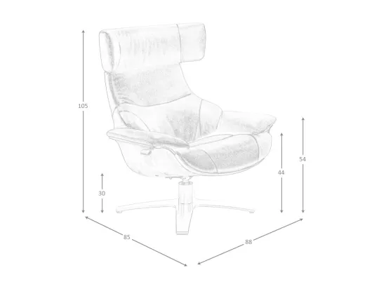 Fauteuil pivotant en cuir avec relax 5022 ANGEL CERDA