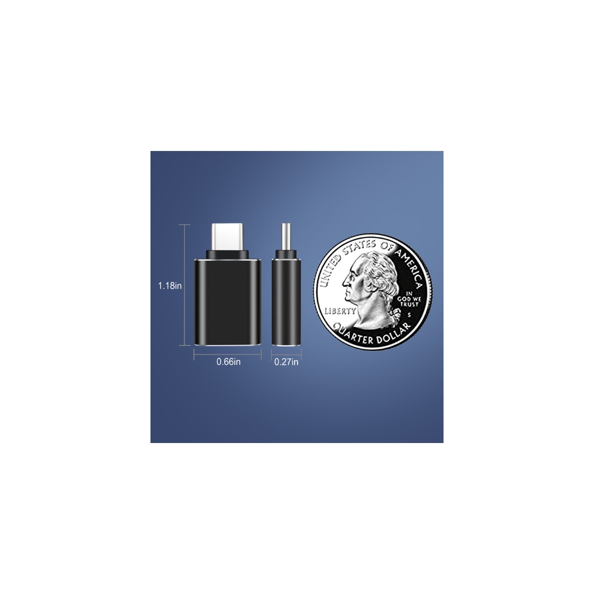 USB-C til USB 3.1-adapter Sort
