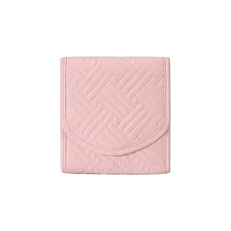 Faltbarer Reise Schmuck Organizer Aufbewahrungs Tasche für Ringe / Halskette / Ohrringe / Armbänder - Rosa
