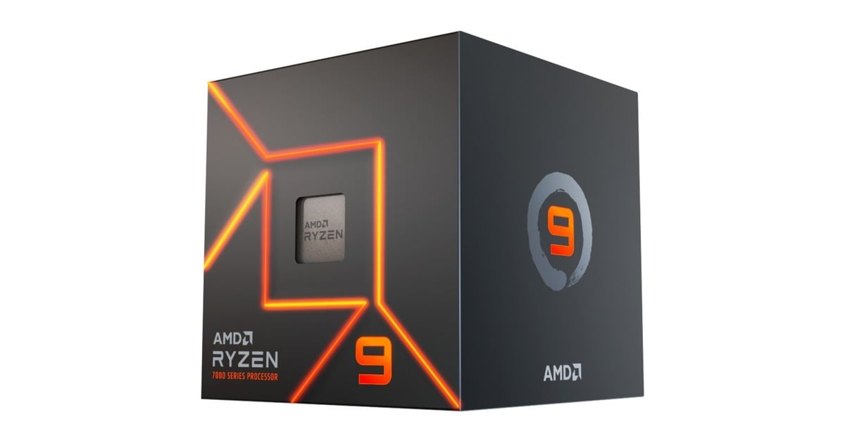 AMDRyzen 9 7900, 3,7 GHz (5,4 GHz Turbo Boost) socket AM5 processor  (Unlocked, Wraith Prism, Boxed)