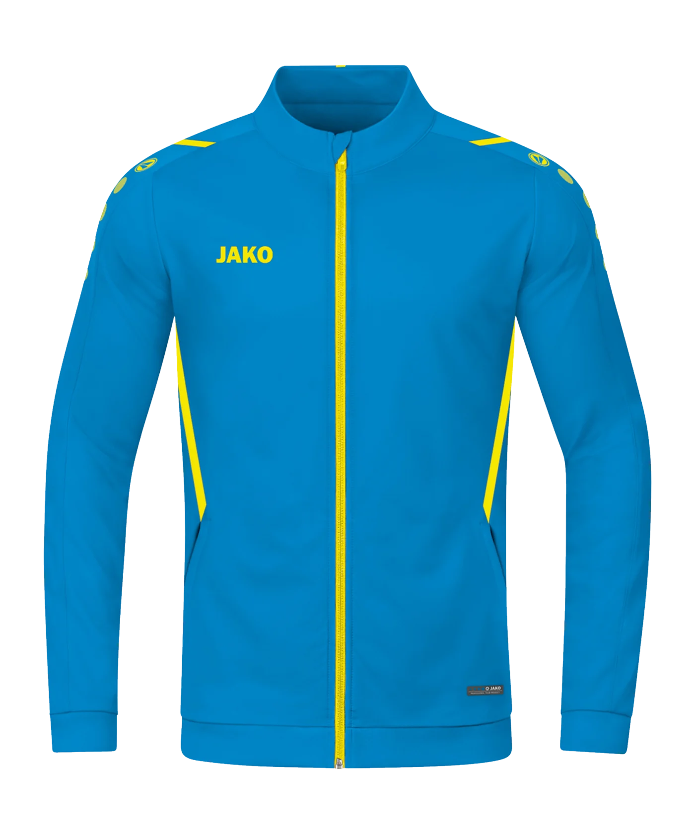 JAKO Challenge Polyesterjacke Blau Gelb F443