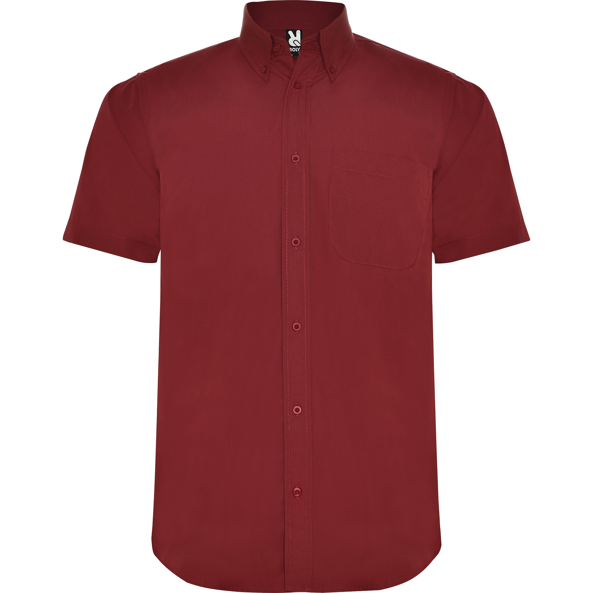 Roly CM5503 - AIFOS Chemise à manches courtes et col classique amidonné avec un bouton