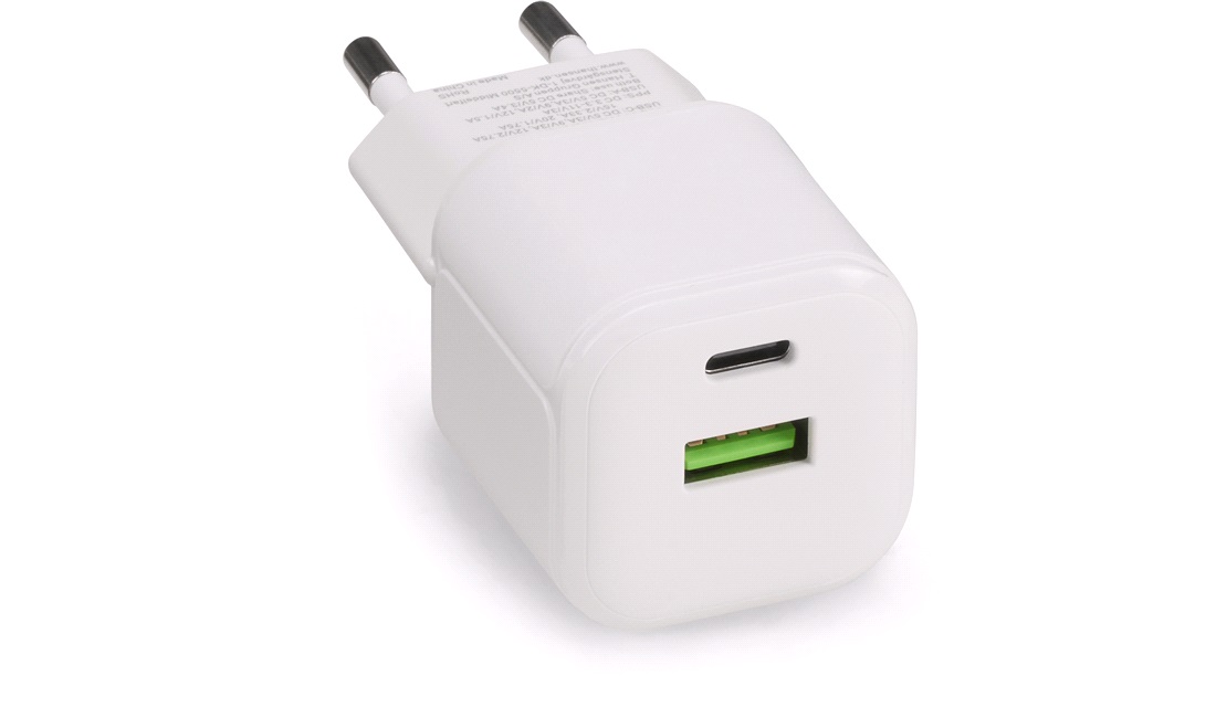 Ladeadapter 36W 1xUSB-C 1xUSB-A udgang