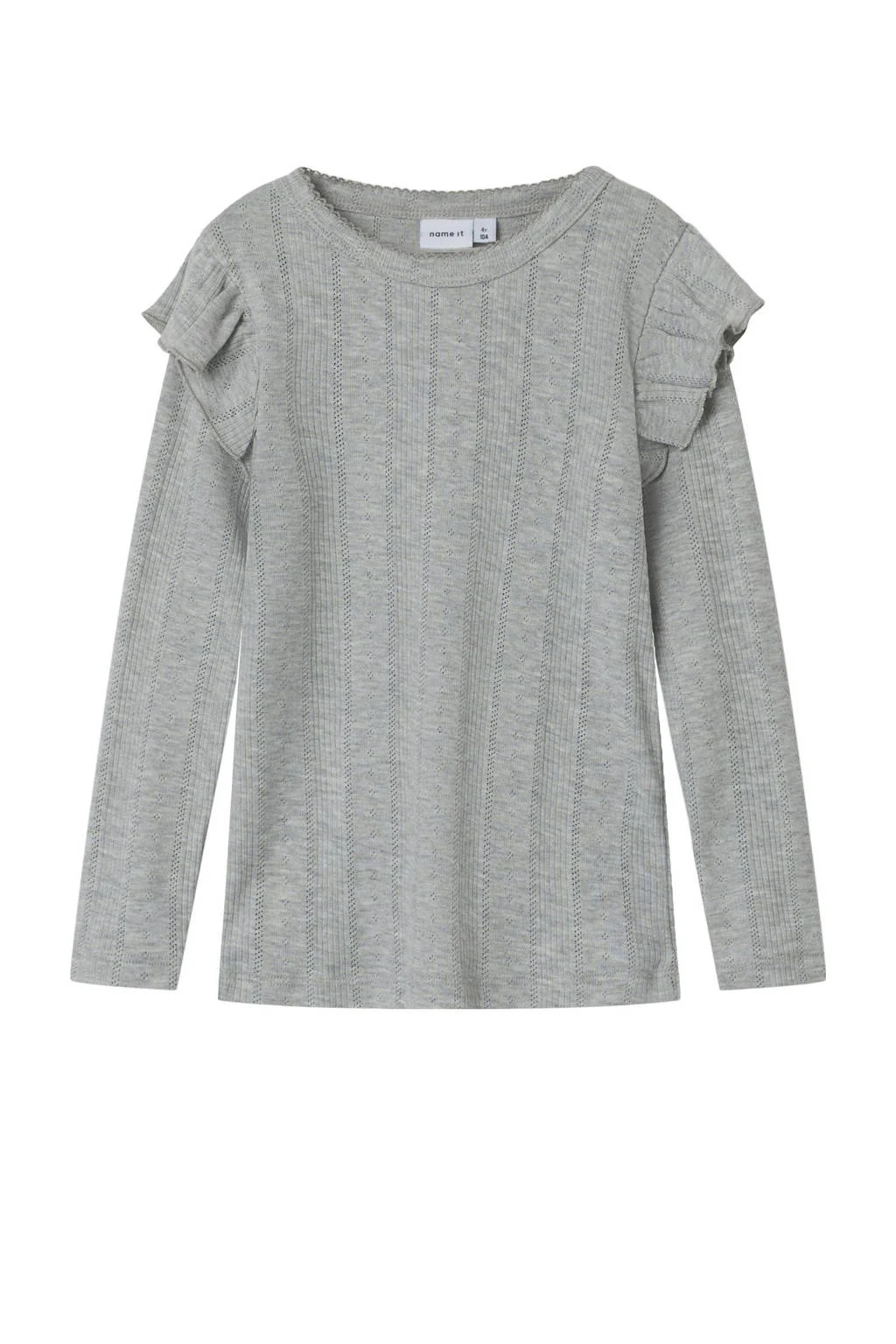 NAME IT longsleeve grijs melange