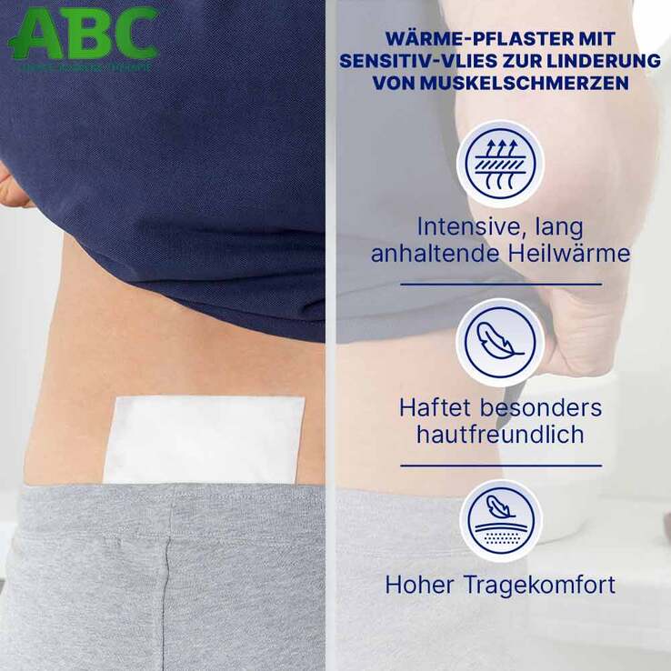 ABC Wärme-Pflaster sensitive-Vlies Hansaplast med, 4 St
