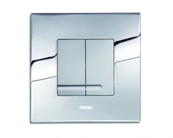 Wisa XS bedieningsplaat Delos DF 16x16cm metaal mat/glanschroom