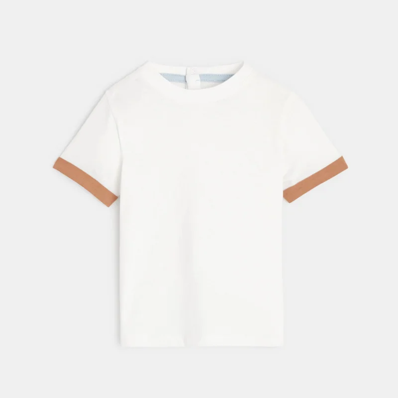 Salopette rayée denim et t-shirt bleu bébé garçon Bleu