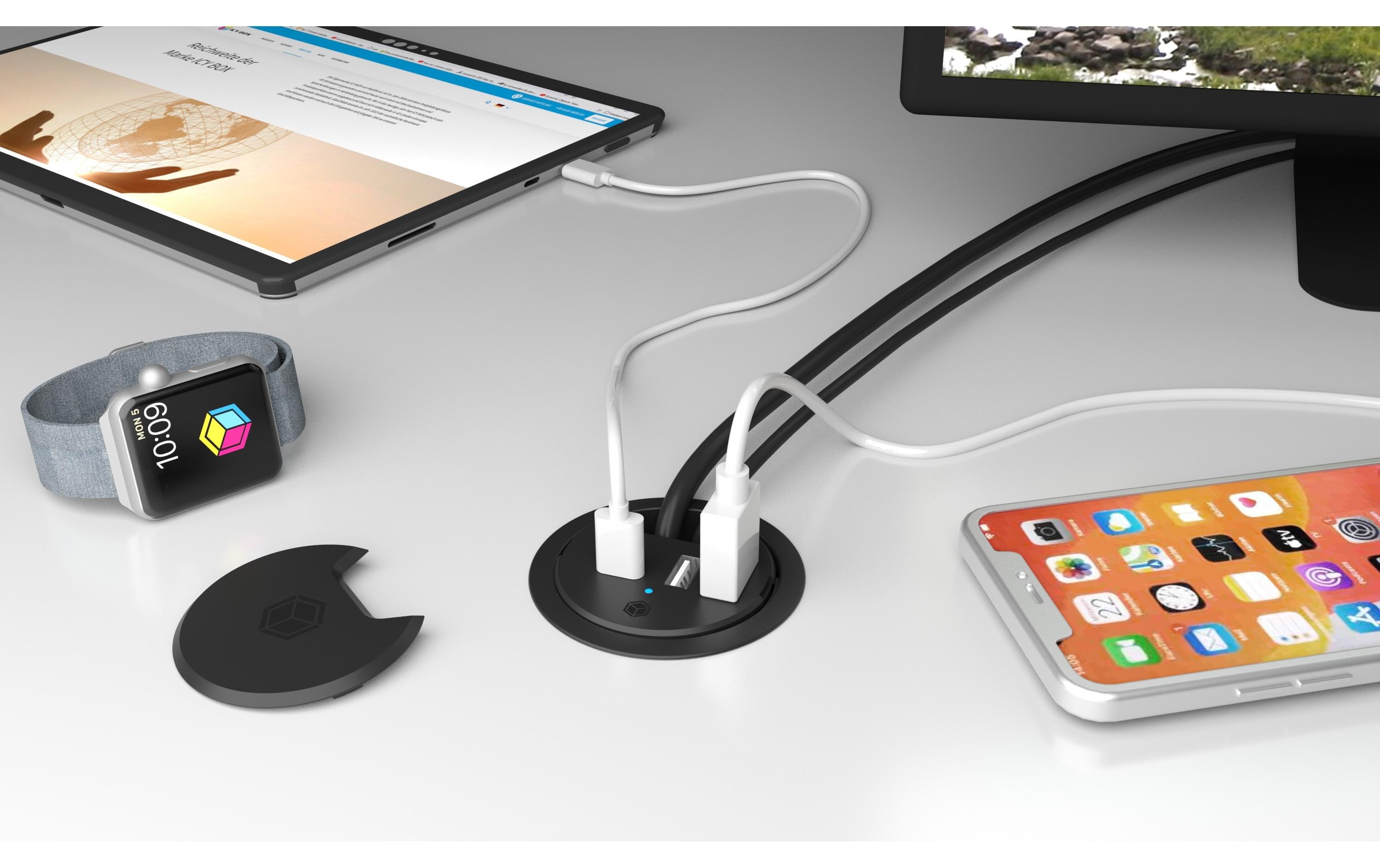 Tisch-Hub IB-HUB1407USB Tischladegerät mit Power Delivery und Quick Charge