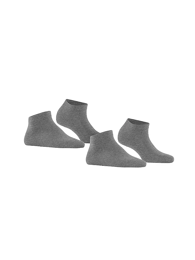 FALKE Sneakersocken Happy 2er Pkg Light Grey grau