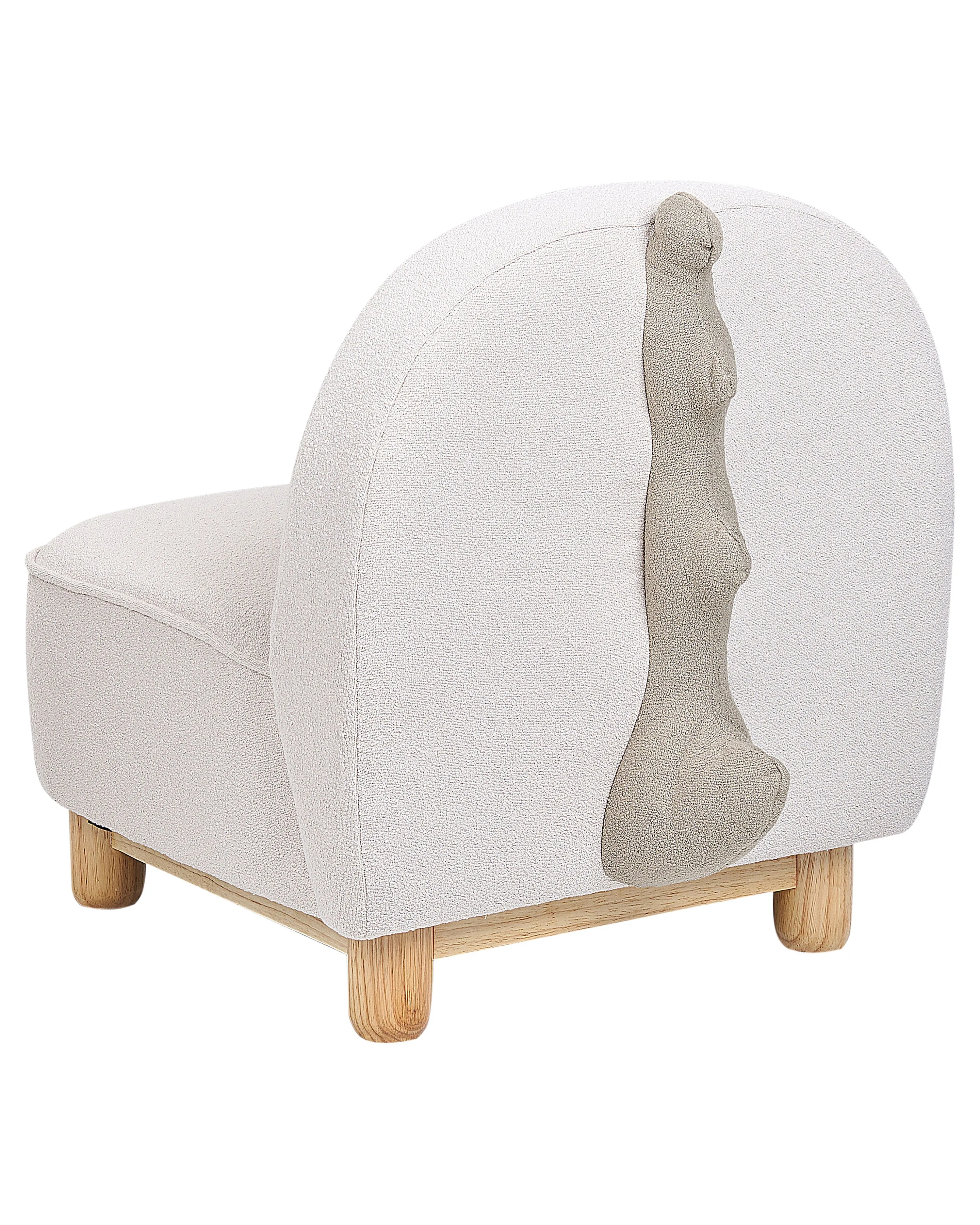Kinderfauteuil Dinosaurus FABORG Stof Lichtbeige