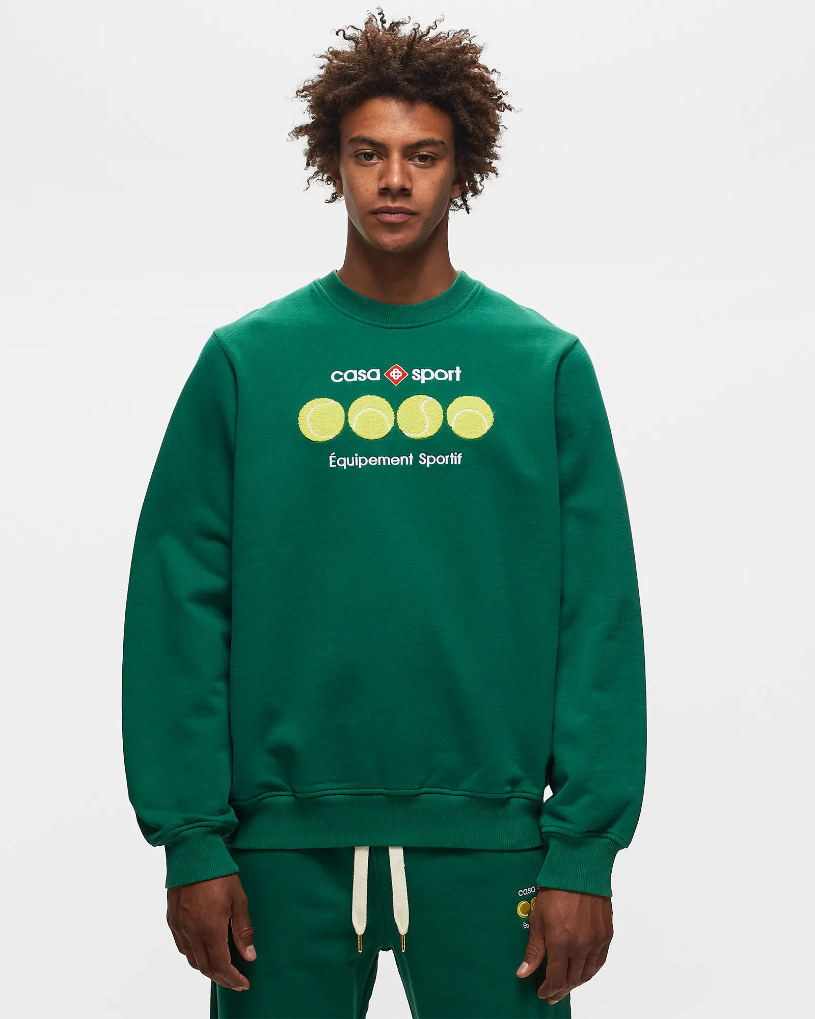 Casablanca CASA SPORT TENNIS BALLS CHENILLE EMBROIDERED SWEAT