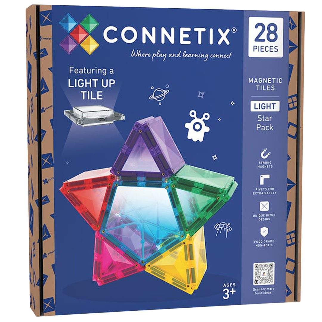 connetix magnetische tegels - light star - 28st