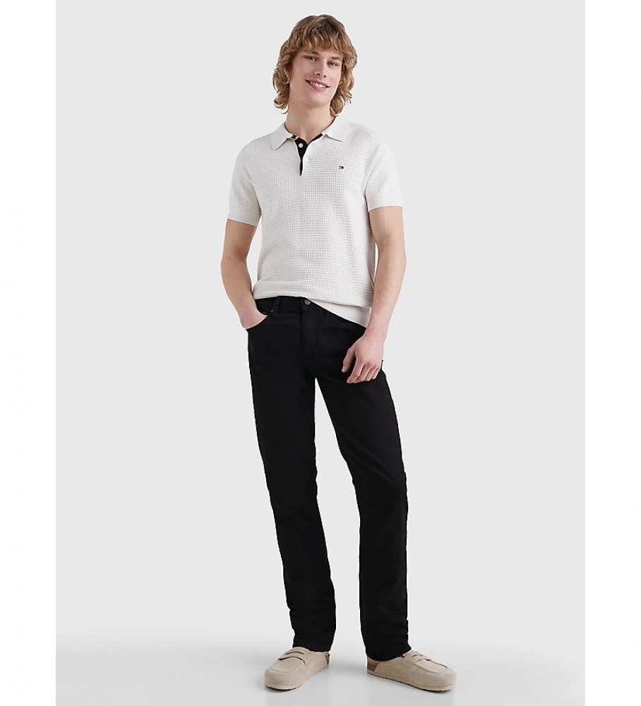 Calça jeans Tommy Hilfiger reta Denton Str Chelsea Negra