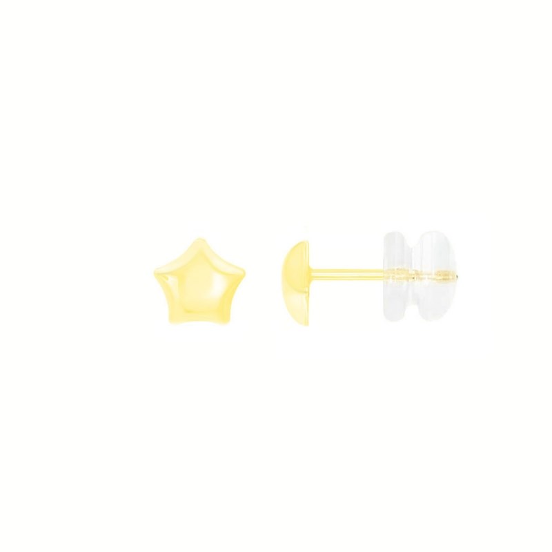 Boucles d'Oreilles  Or Jaune Etoiles - Femme ou Enfant