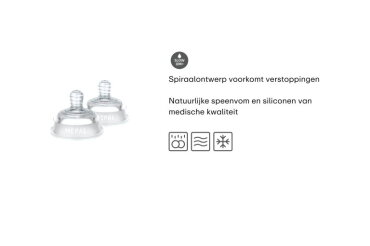 Mepal Mio set flesspenen 2-delig slow flow - transparant
