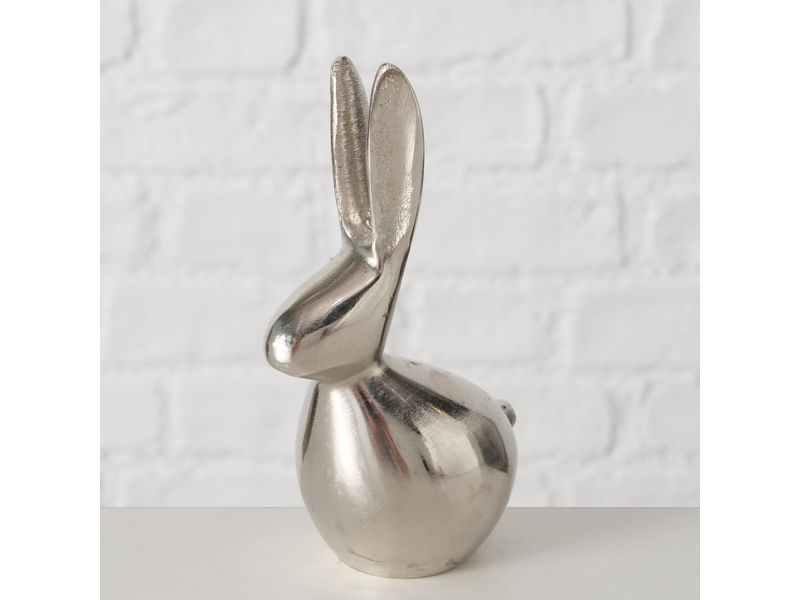 Boltze Aufsteller Hase Lapis, Silber, 12.2 cm Osterdeko aus Metall