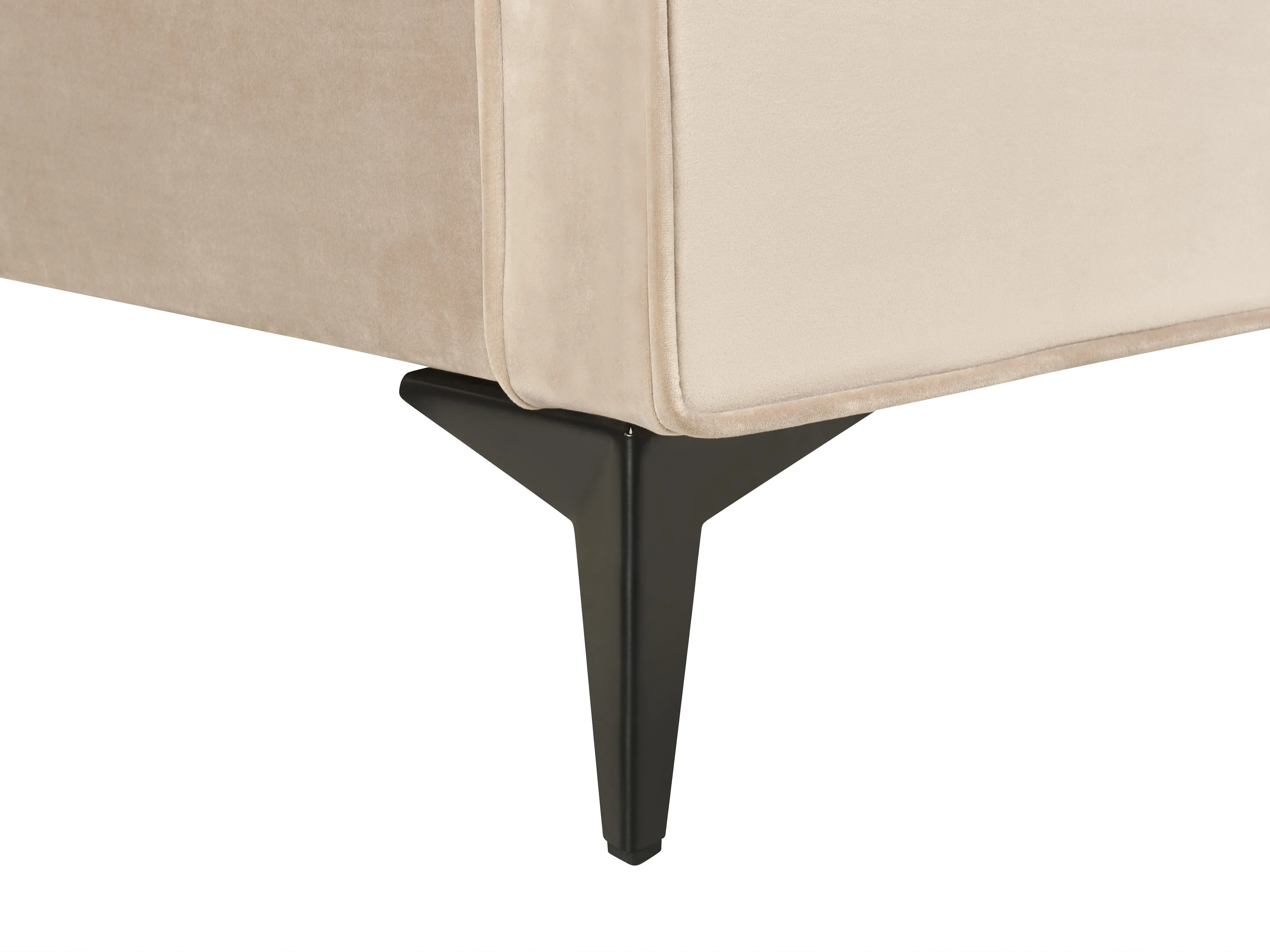 Bed Fluweel VALOGNES 180 x 200 cm Taupe