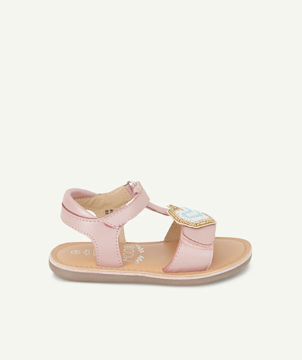 MOD8SANDALES EN CUIR CLOONIMALS ROSE