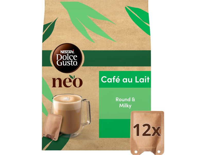 NEO by Nescafé Dolce Gusto Sachets Café au Lait 12 Portione Sachets für die Nescafé Dolce Gusto NEO Kaffeemaschine von Delonghi