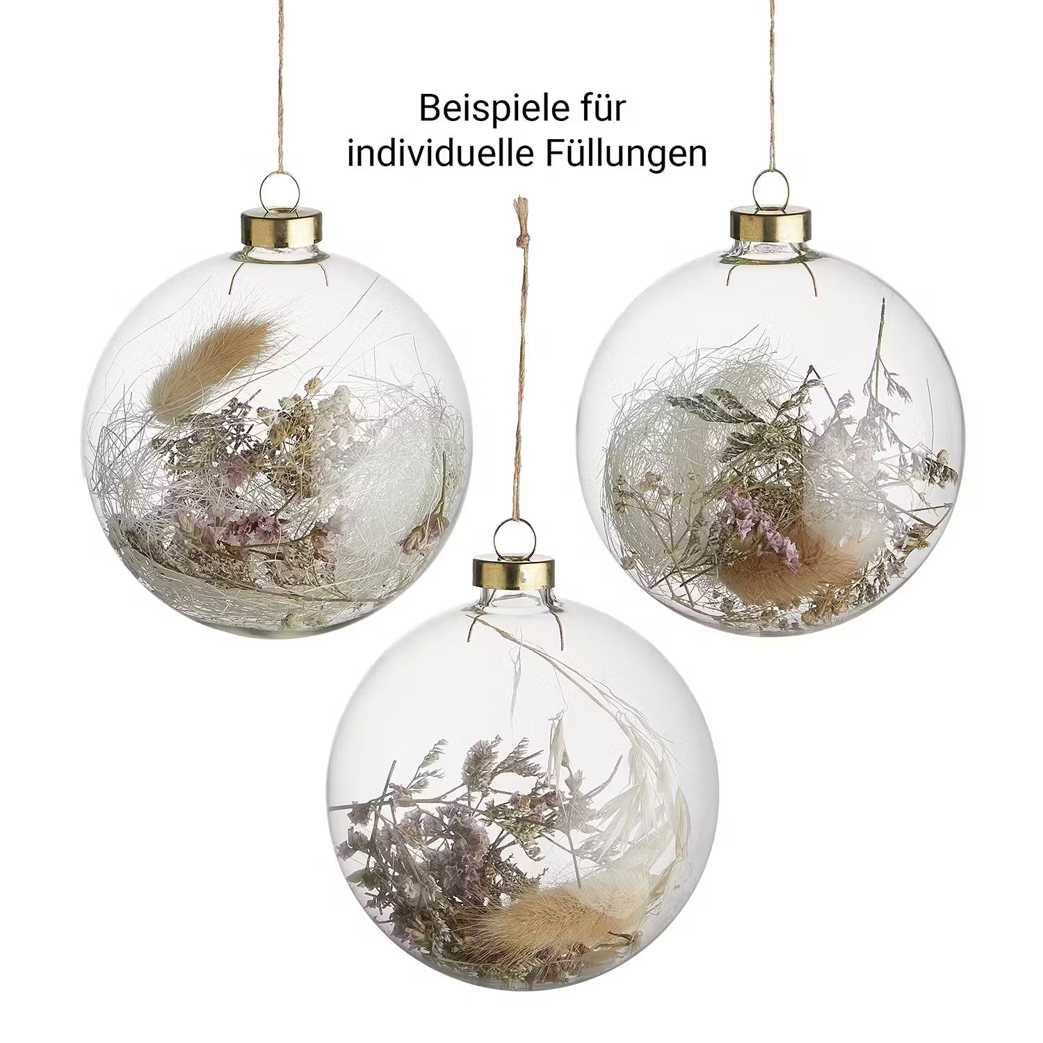 HANG ON Weihnachtskugel Trockenblumen