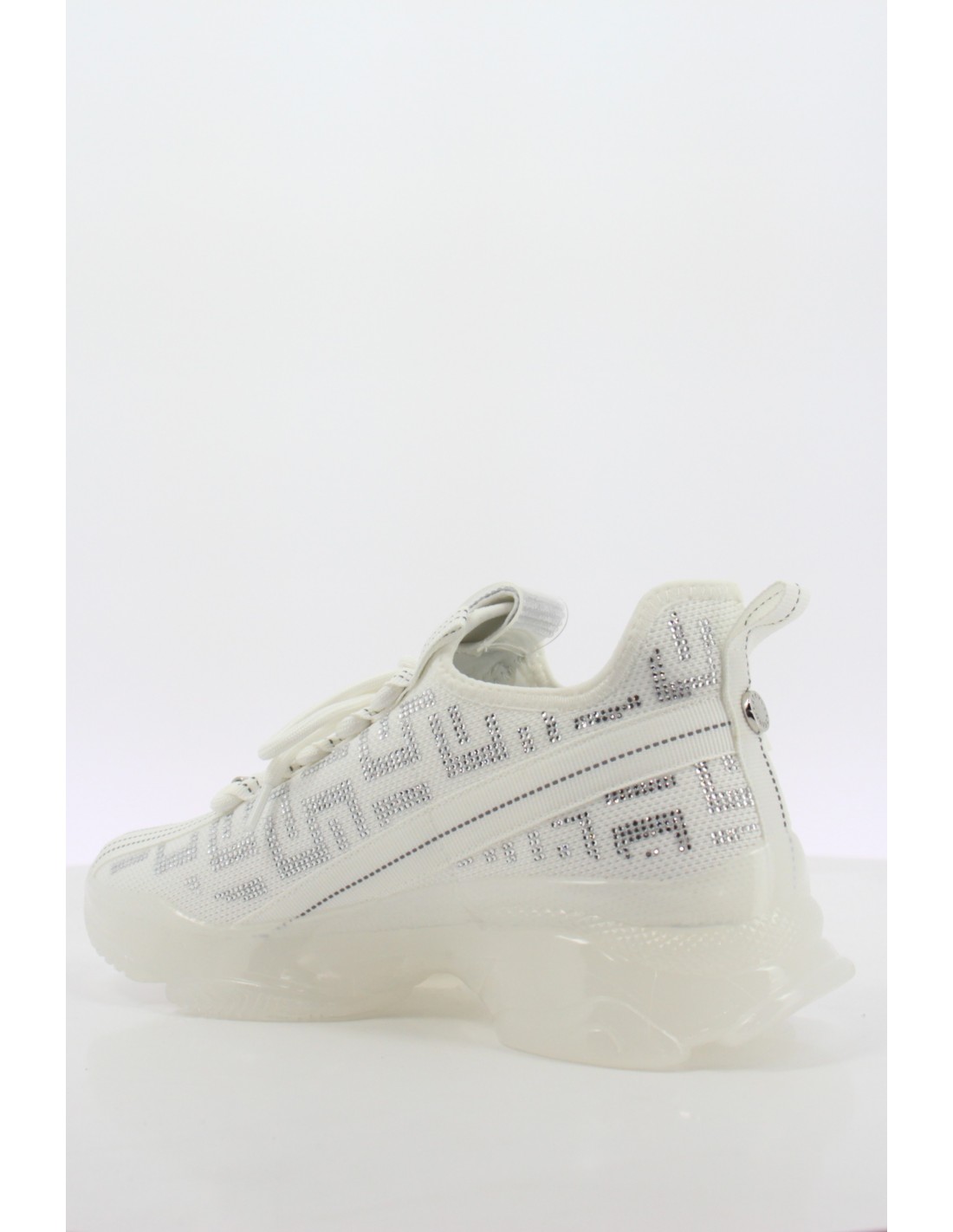 steve madden Baskets de ville Femme Maxout Sneaker Blanc Paillettes