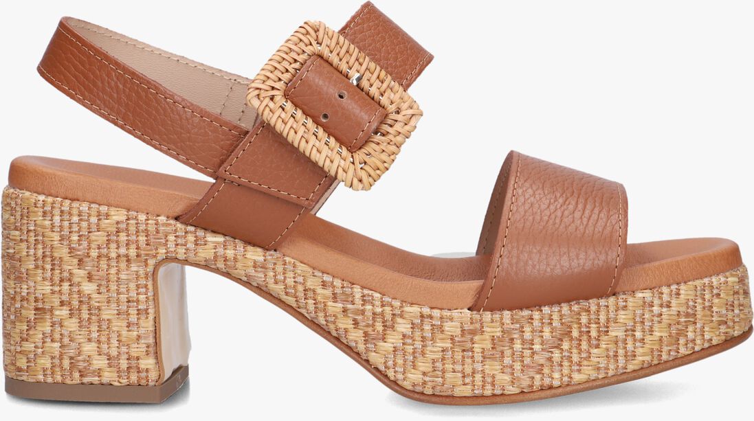 cognac stefano lauran sandalen met hak 24199