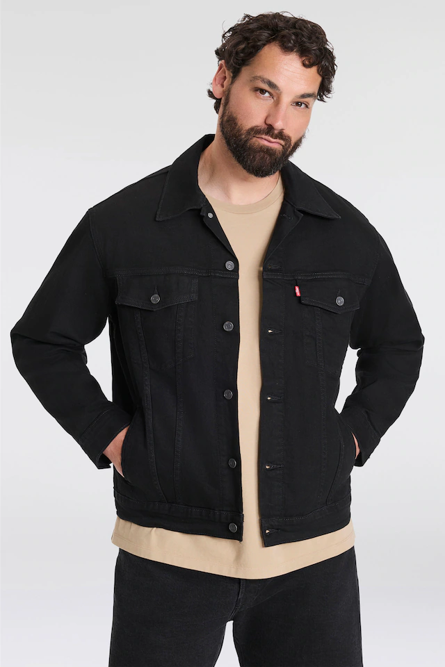Levi's® Plus Jeansjacke »BIG TRUCKER« ohne Kapuze mit Knopfleiste und Brusttaschen