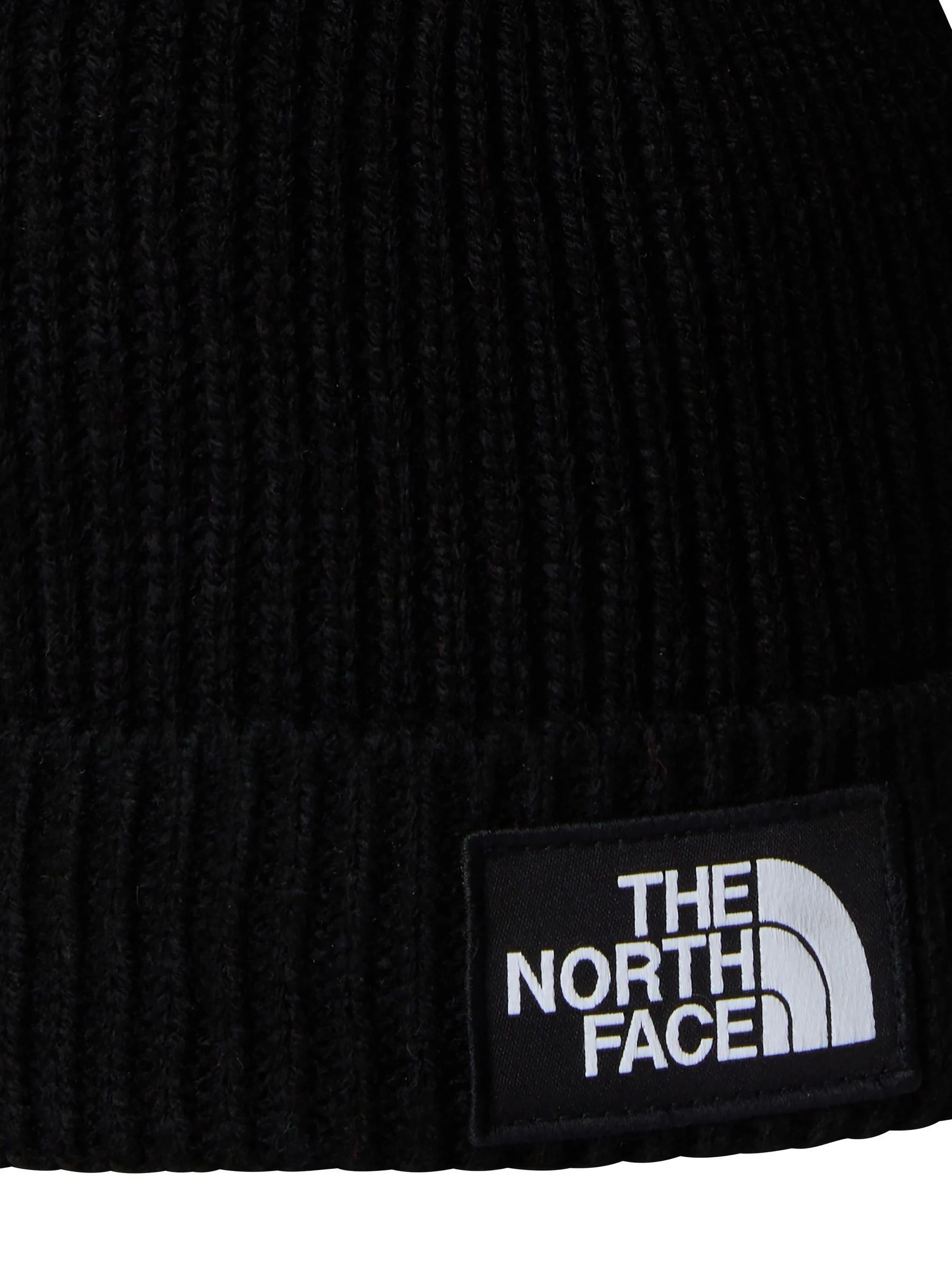 The North Face beanie met logo op de omslag voor kinderen