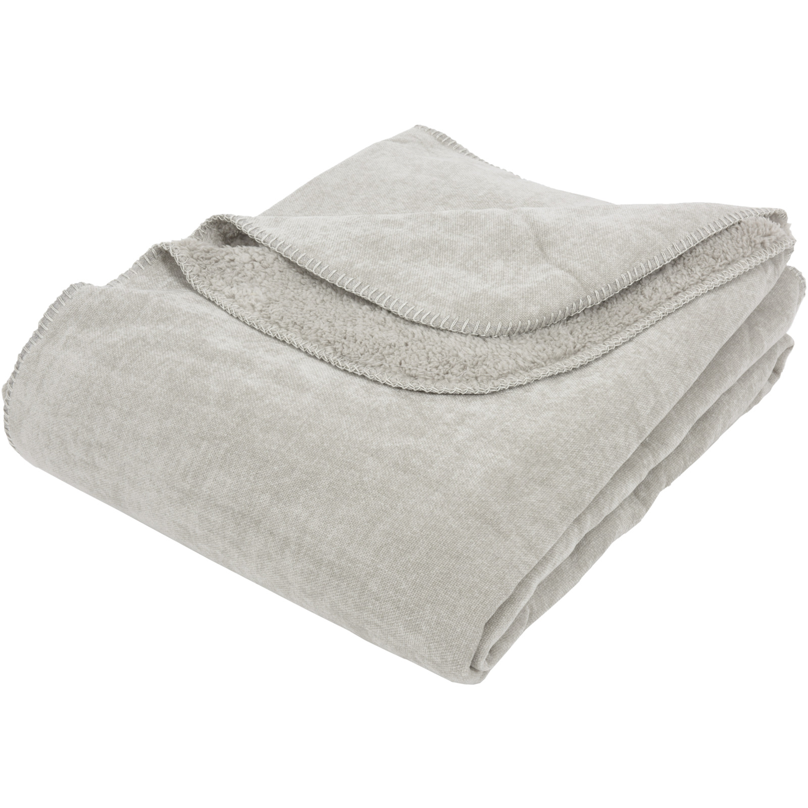 Sherpa Kuscheldecke meliert hellgrau