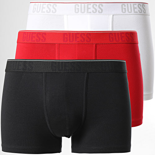 Lot De 3 Boxers U3BG23 Noir Blanc Rouge