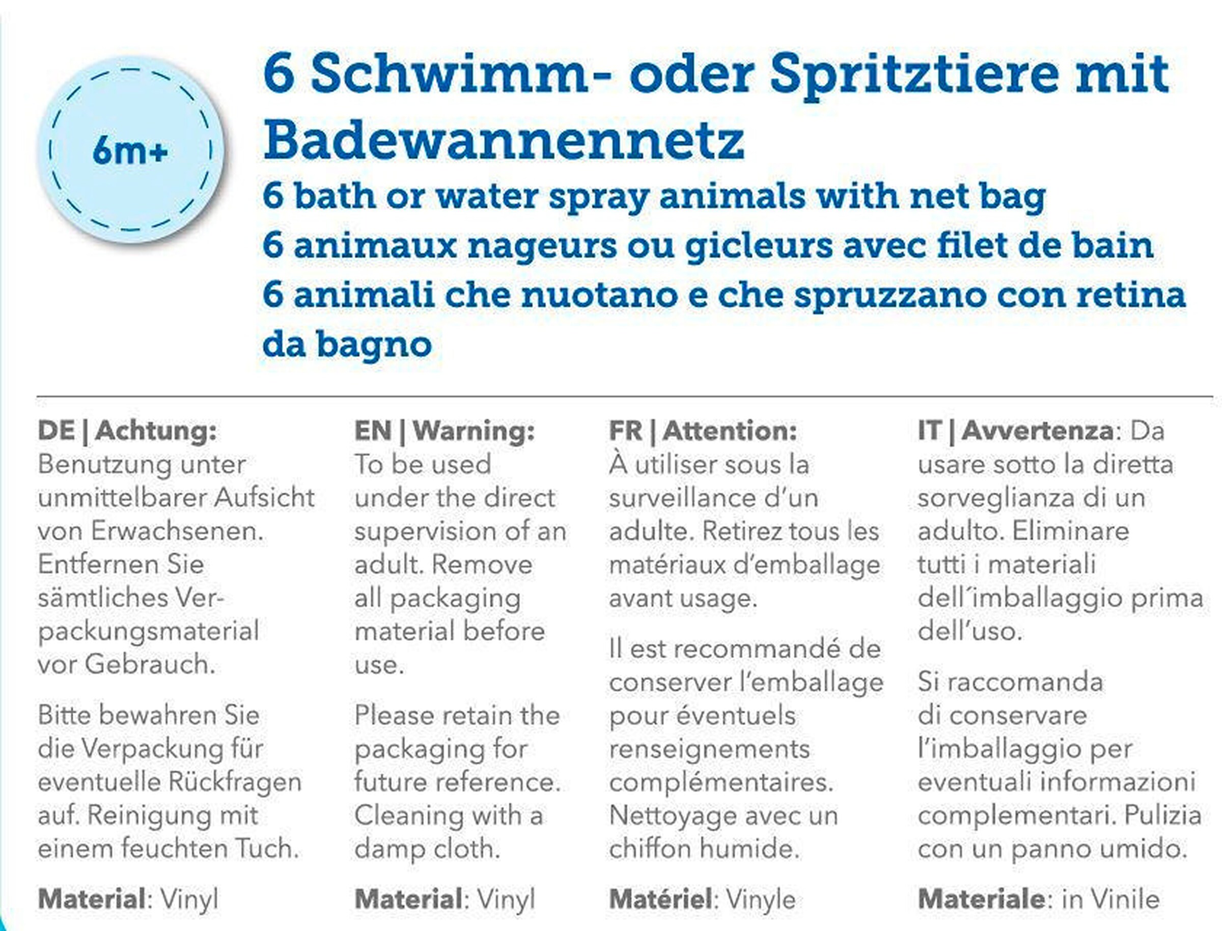 Bieco Badespielzeug 7er Set - ab 6 Monate Mehrfarbig