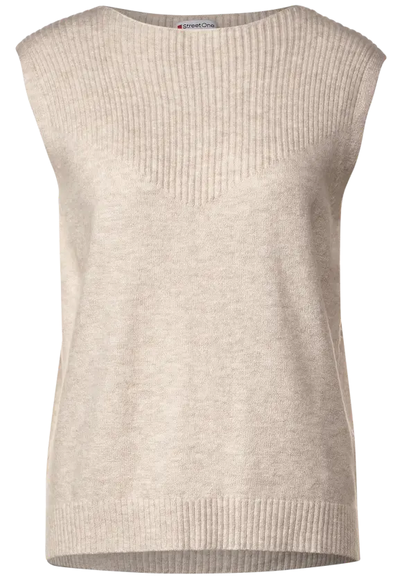 Ärmelloser Pullunder - whisper cream melange