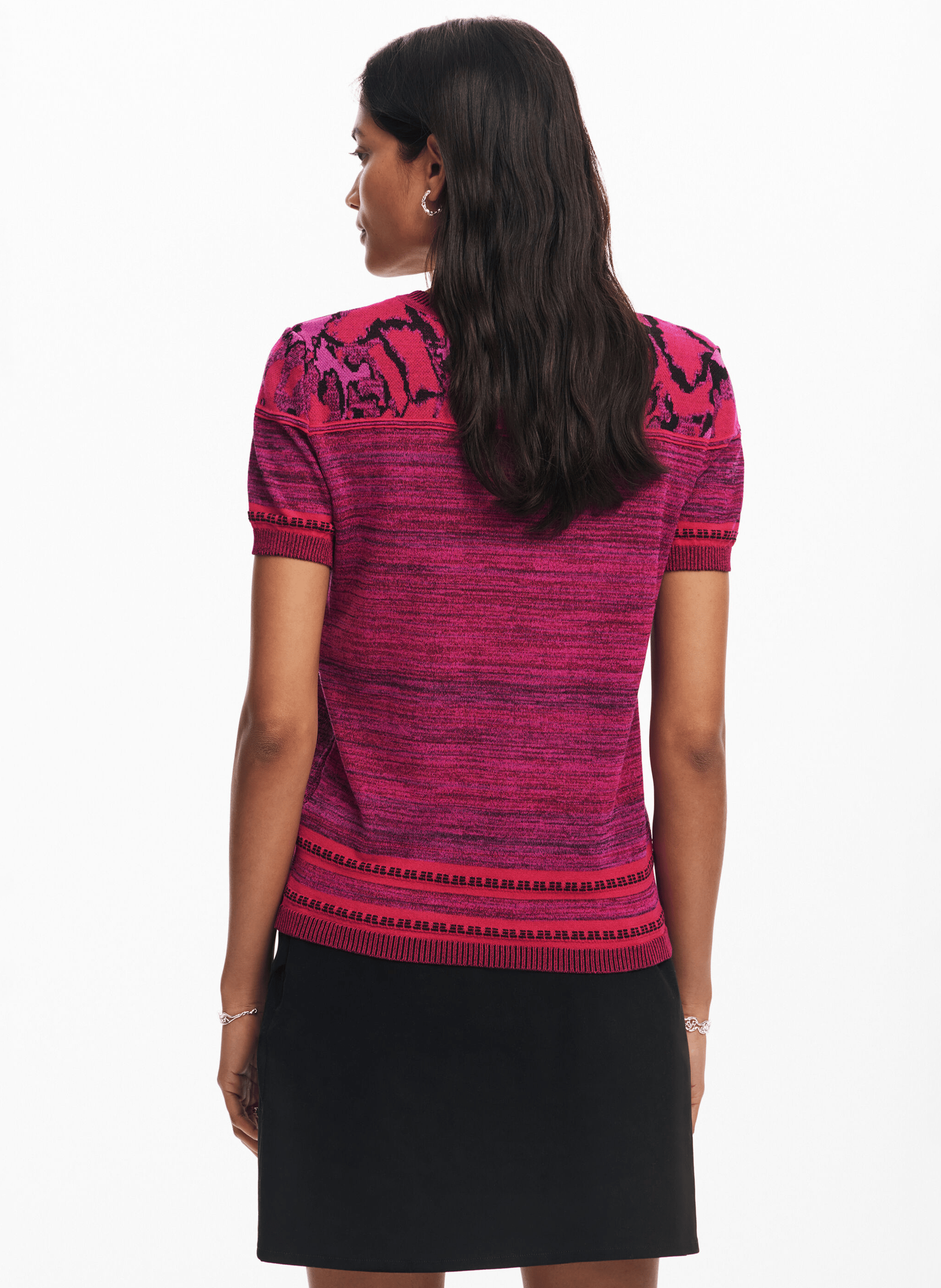 Tee-shirt en maille papillon | Rouge