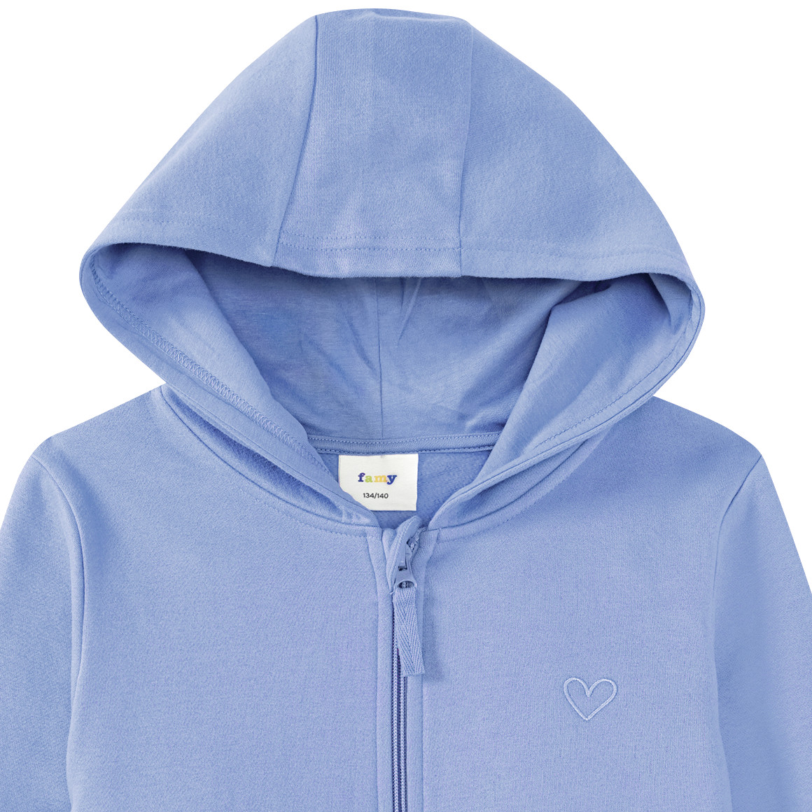 Famy Mädchen Sweatjacke mit Bio-Baumwolle lila
