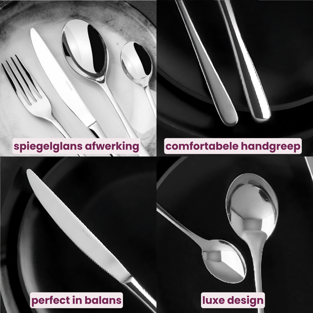 Sambonet Bestekset Taste Mirror - RVS - 4 Delig | 1 persoon