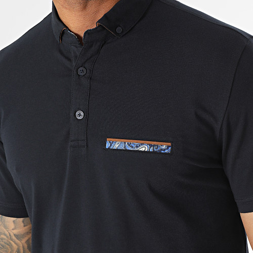 Polo Manches Courtes Bleu Marine