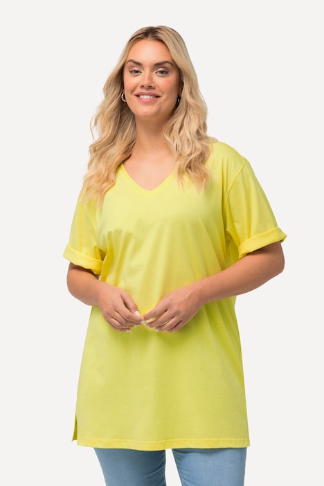 T-Shirt, V-Ausschnitt, Relaxed, Halbarm