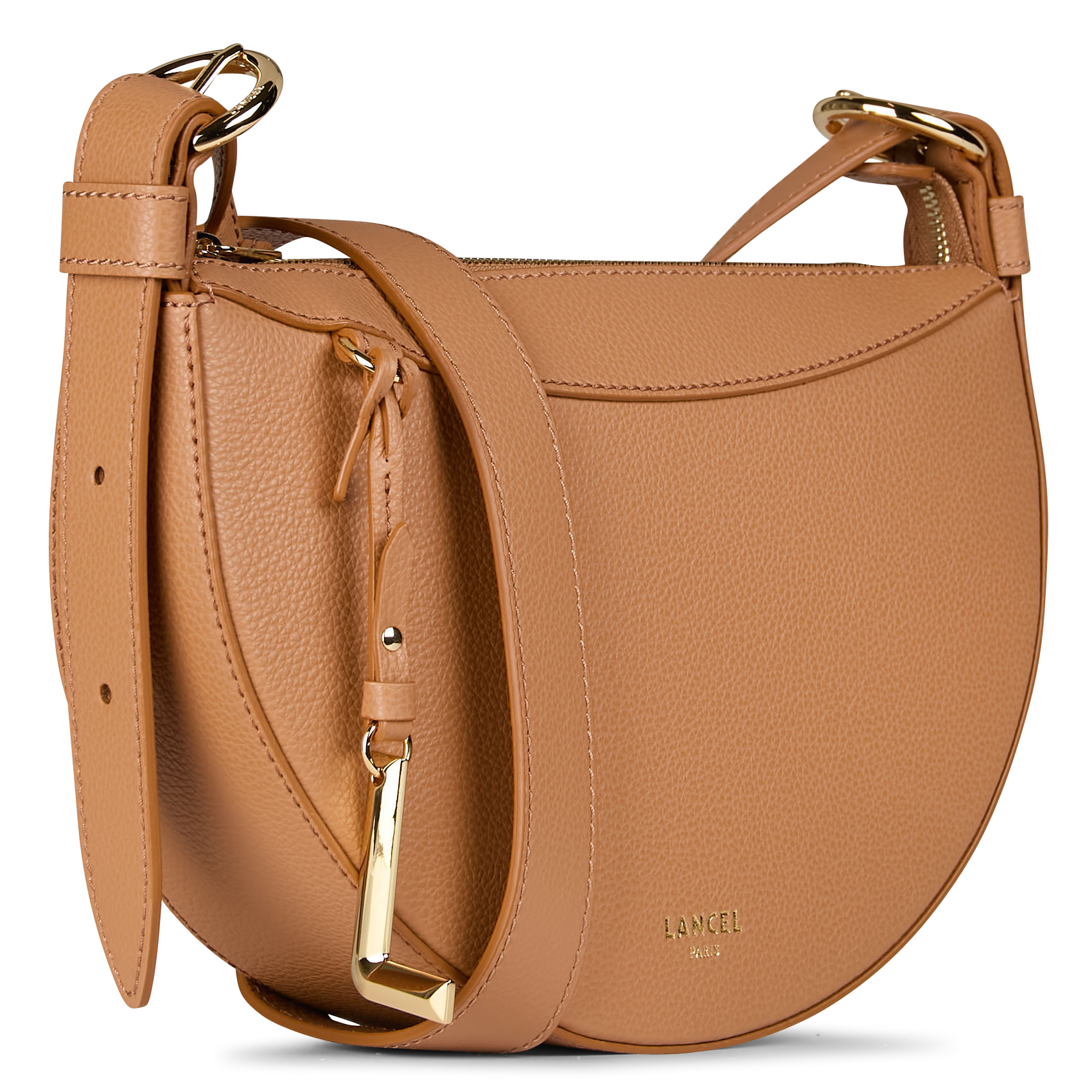 FAUBOURG - Sac demie lune en cuir| Beige
