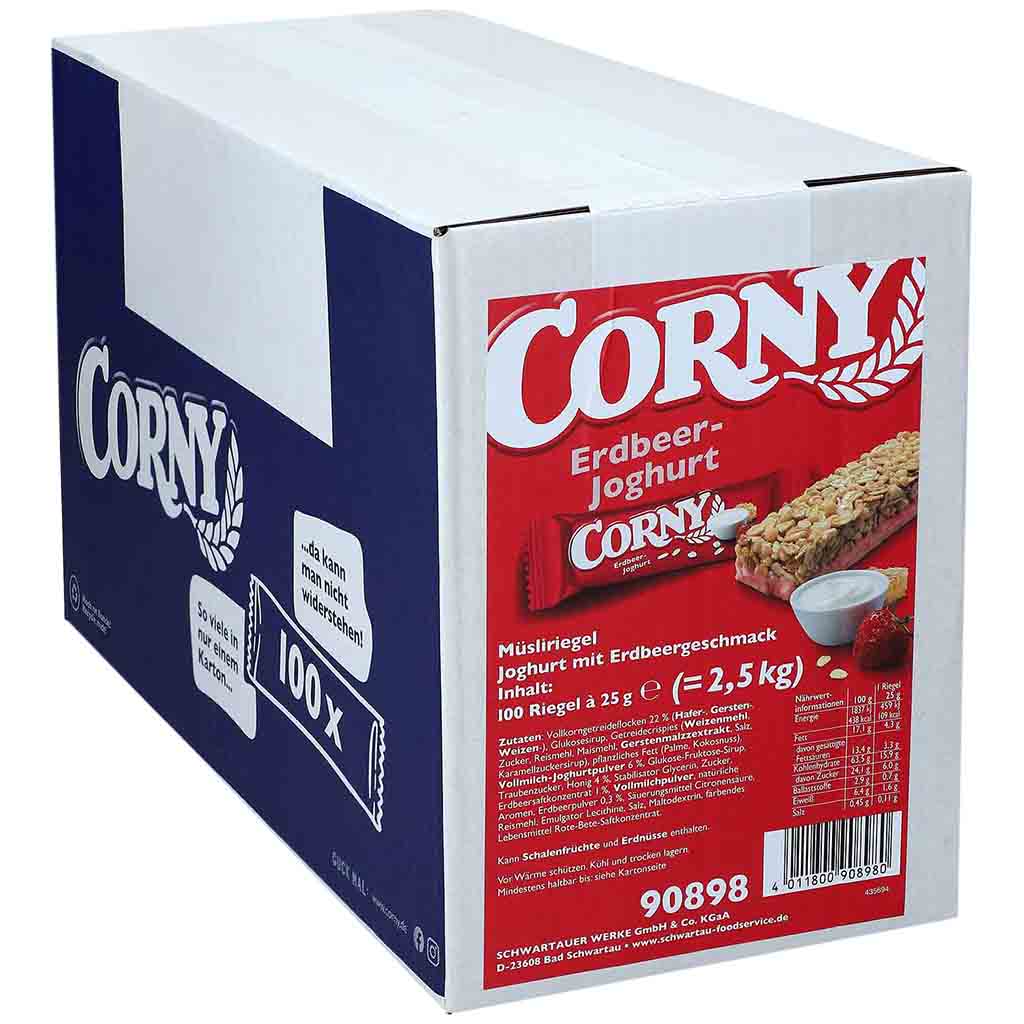 Corny Erdbeer-Joghurt 100x25g=2,5kg MHD:29.11.25