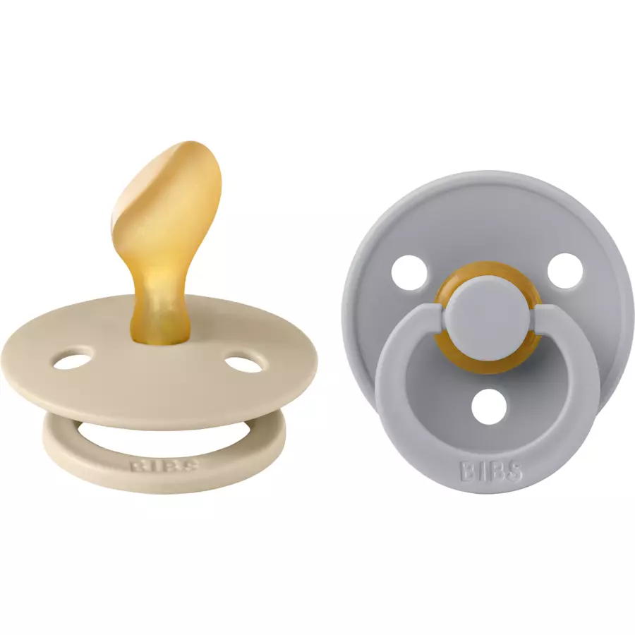 BIBS® Schnuller Colour Anatomischer Sauger Cloud & Vanilla 6-18 Monate, 2 Stk.