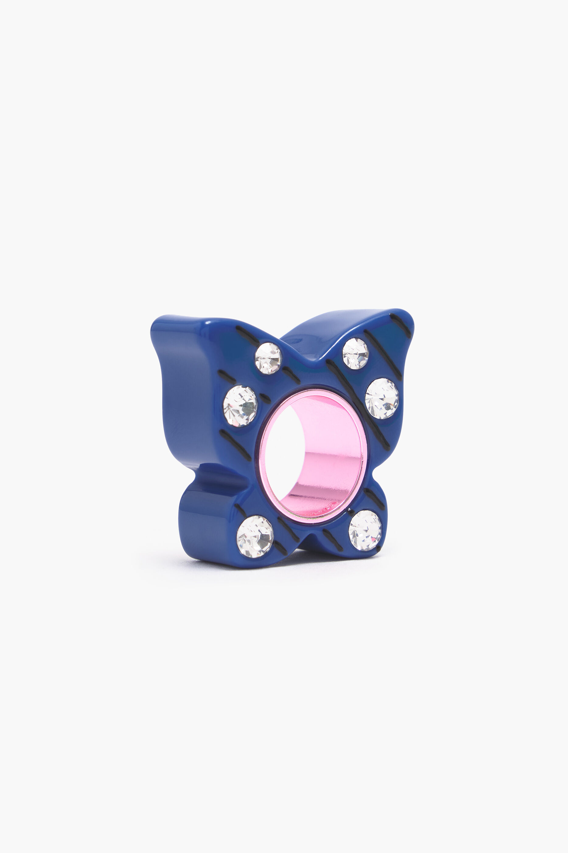 Anel de borboleta azul