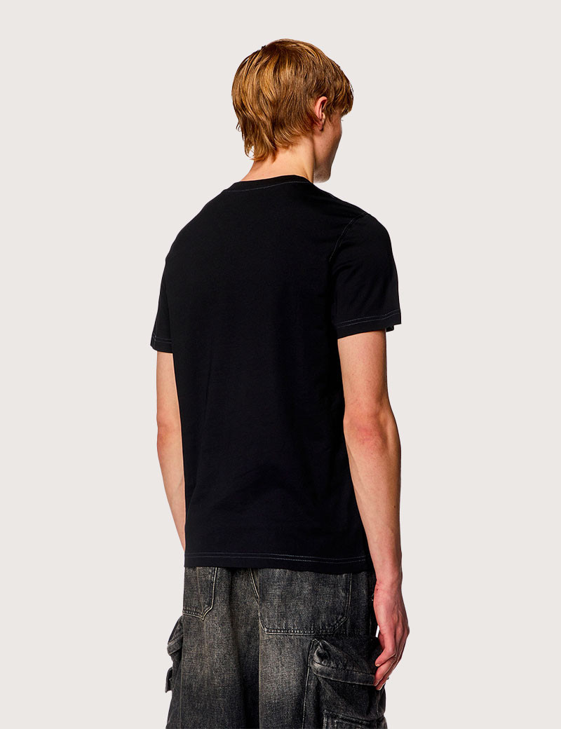 DIESEL T-SHIRT HOMME DIEGOR K74 LOGO POITRINE NOIR