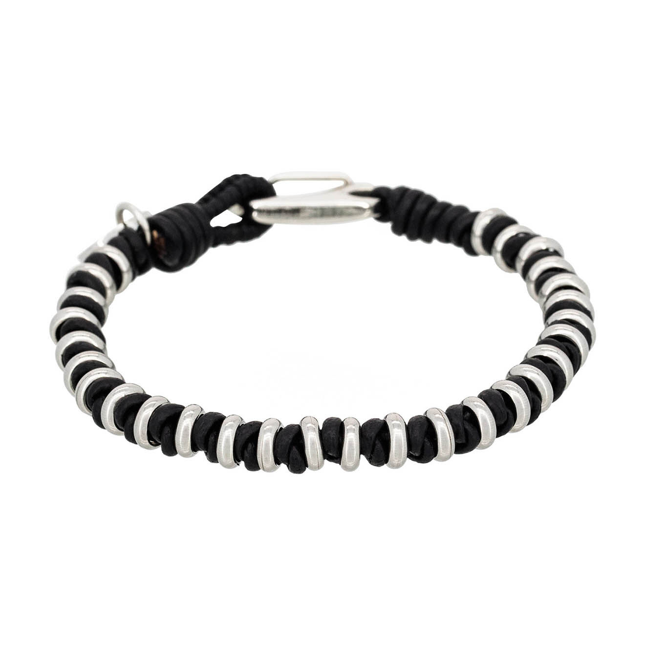 Jacobson Bracelet King en Cuir noir