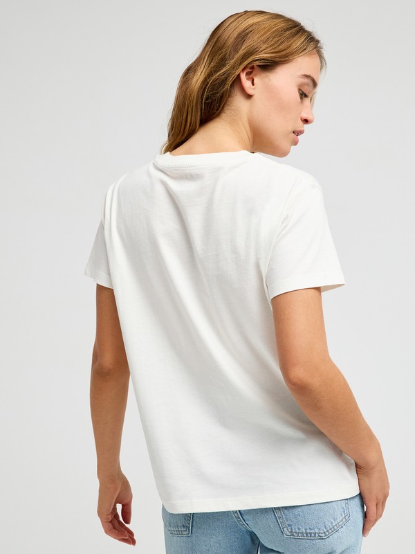 Ocean Road Art T-shirt à manches courtes Blanc Femme