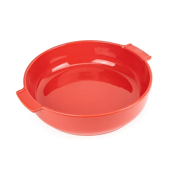 Plat four rond céramique rouge 34 cm Peugeot