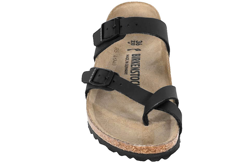 BIRKENSTOCK MAYARI SLENTERS I SORT SYNTET MED TÅREM