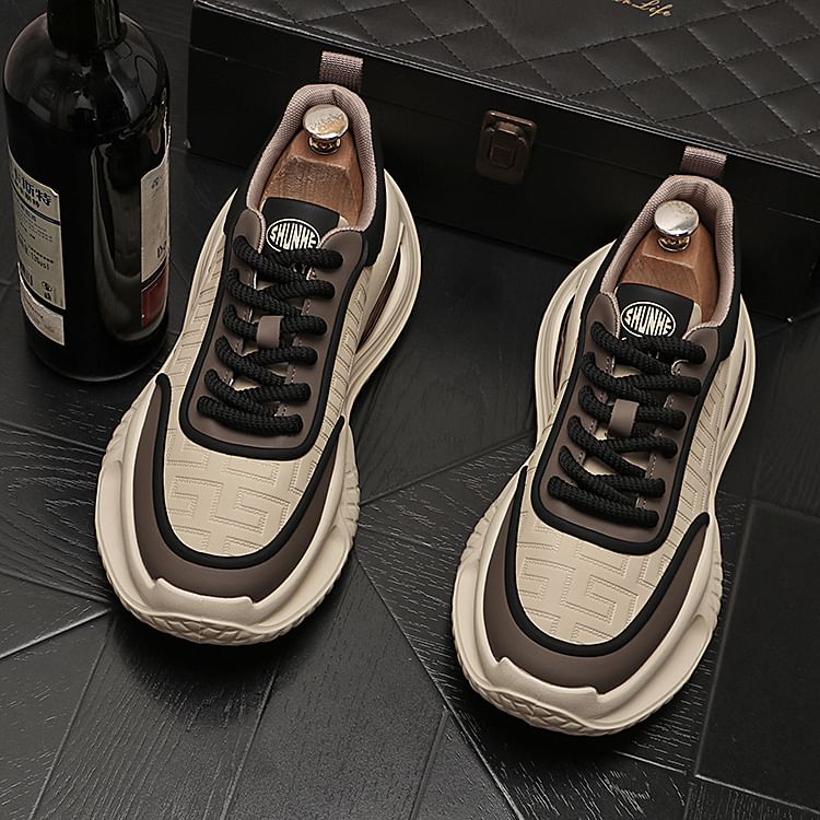 Mr Ozera - Veterschoenen met letters en platform